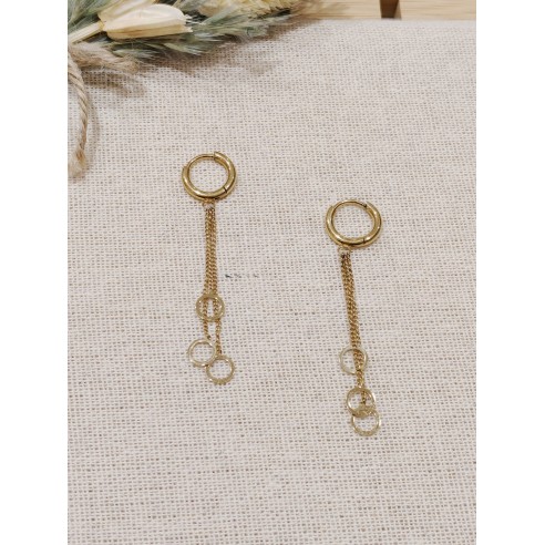 Boucles d'oreilles acier inoxydable E083