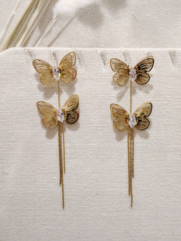 Boucles d'oreilles acier inoxydable E088