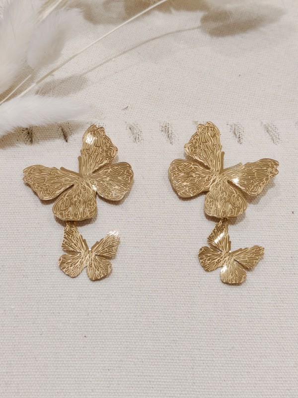 Boucles d'oreilles acier inoxydable E094