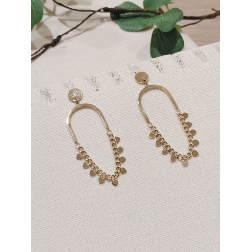Boucles d'oreilles acier inoxydable E114
