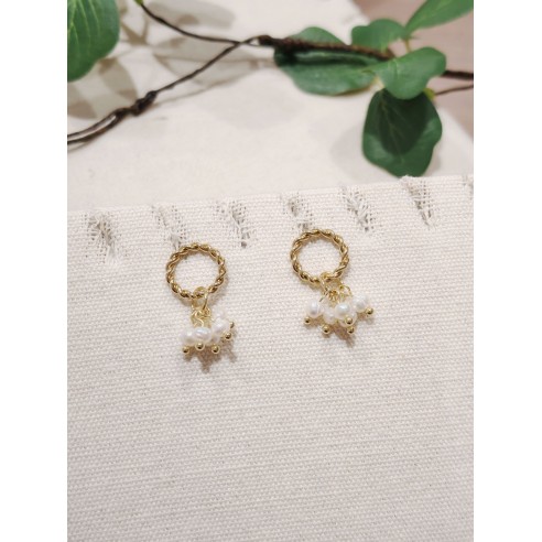 Boucles d'oreilles acier inoxydable E117