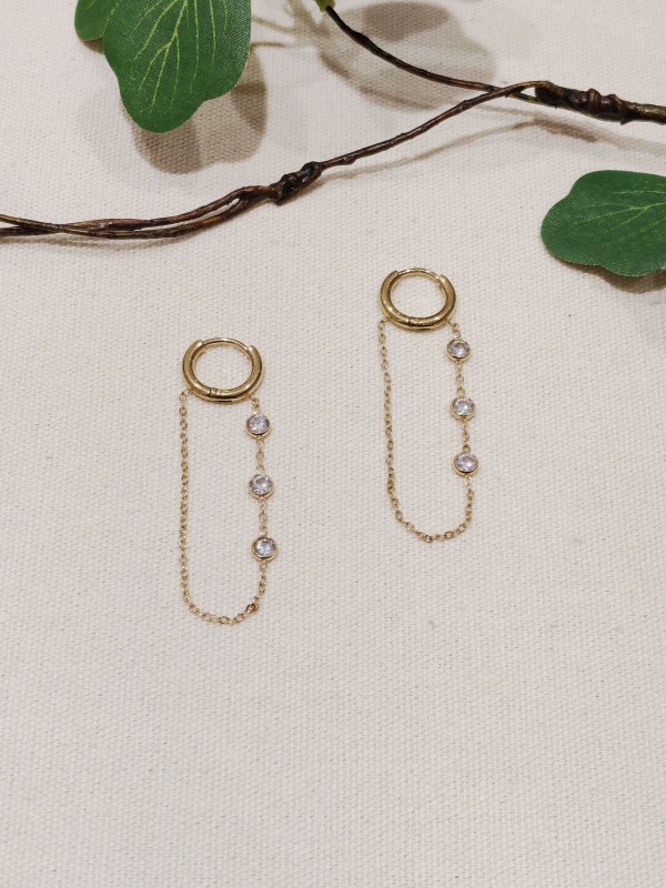 Boucles d'oreilles acier inoxydable E129