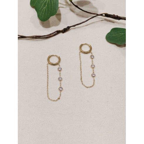 Boucles d'oreilles acier inoxydable E129