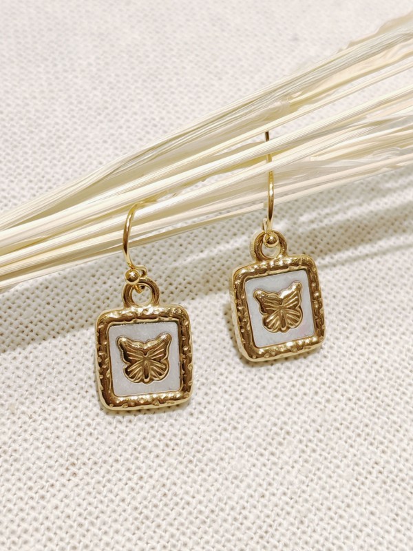 Boucles d'oreilles acier inoxydable E135