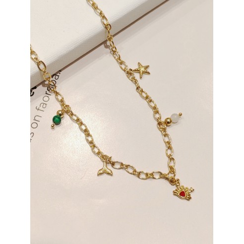 Collier acier inoxydable femme N006