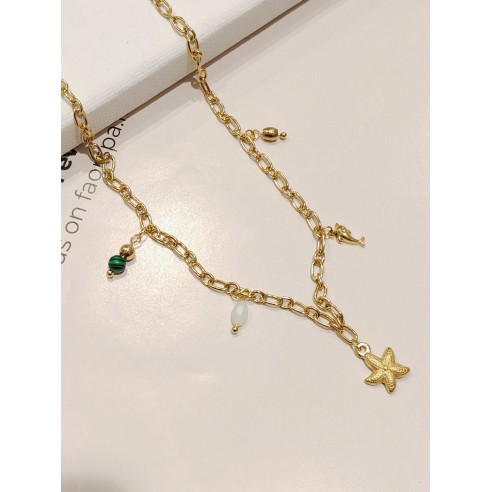 Collier acier inoxydable femme N008