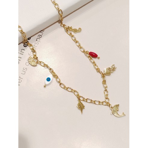 Collier acier inoxydable femme N009