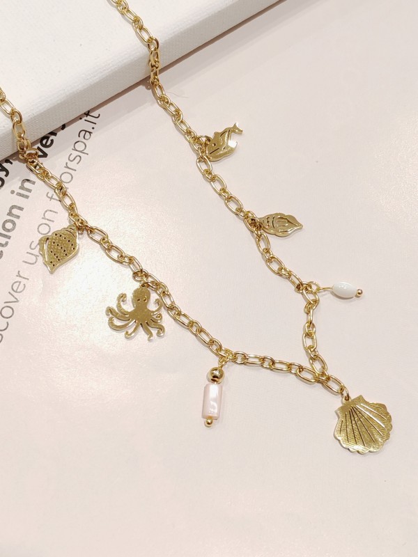 Collier acier inoxydable femme N010