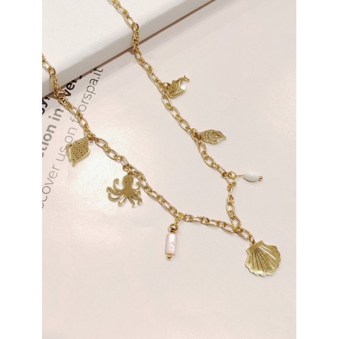 Collier acier inoxydable femme N010
