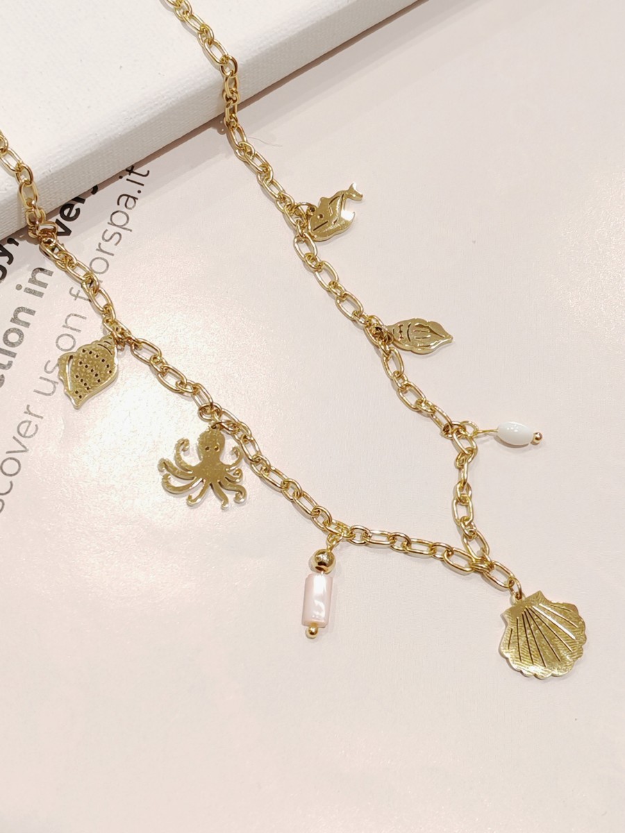 Collier acier inoxydable femme N010