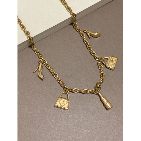 Collier acier inoxydable femme N018