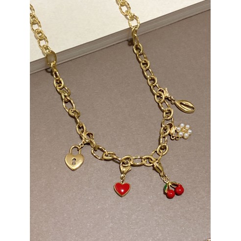 Collier acier inoxydable femme N019