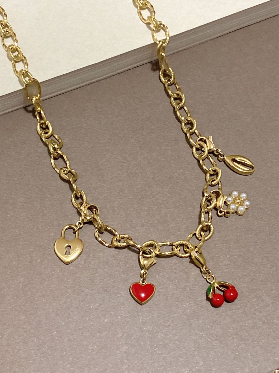 Collier acier inoxydable femme N019