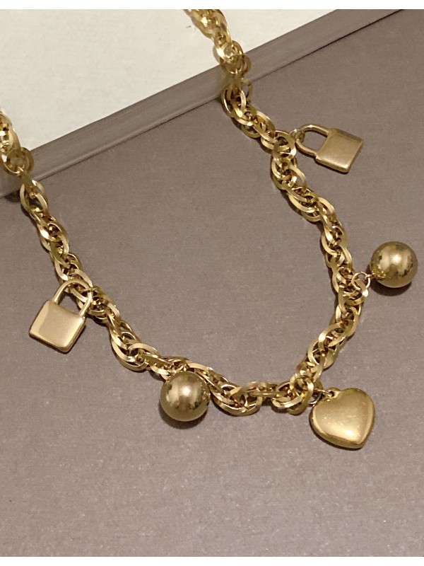 Collier acier inoxydable femme N020
