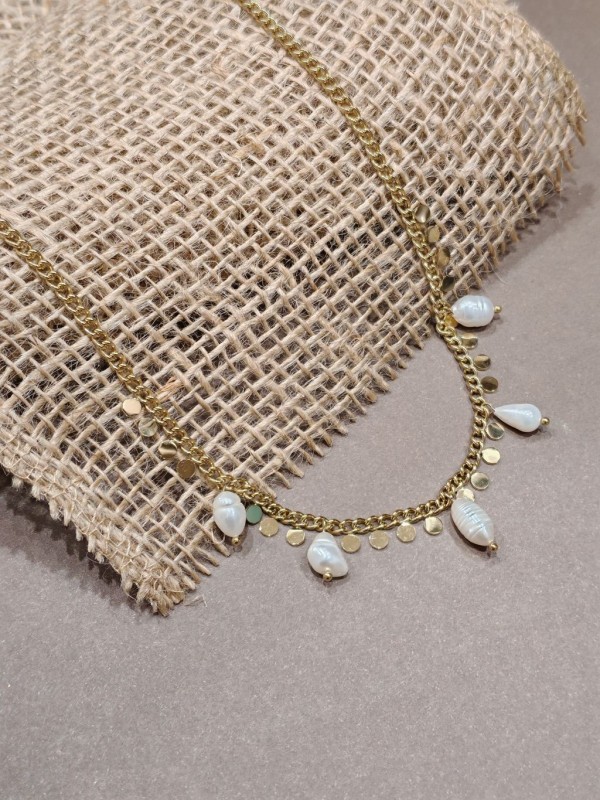 Collier acier inoxydable femme N038