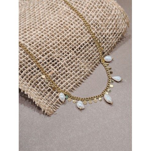 Collier acier inoxydable femme N038