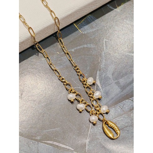 Collier acier inoxydable femme N042
