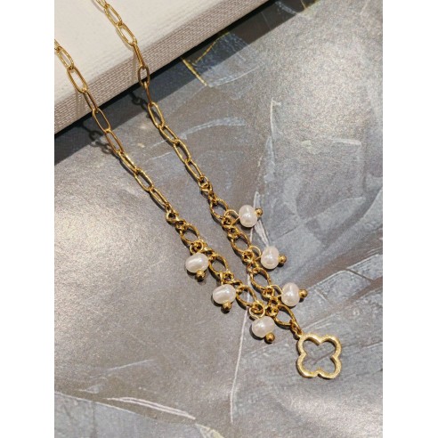 Collier acier inoxydable femme N043