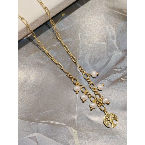 Collier acier inoxydable femme N045