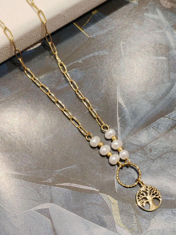 Collier acier inoxydable femme N048