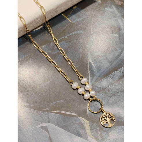 Collier acier inoxydable femme N048