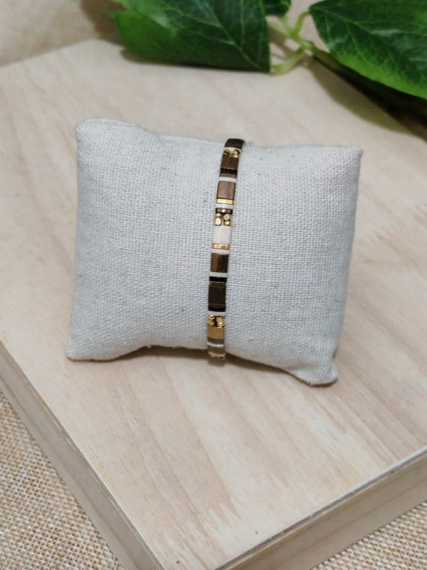 Bracelet élastique perles japonaises MIYUKI BR070