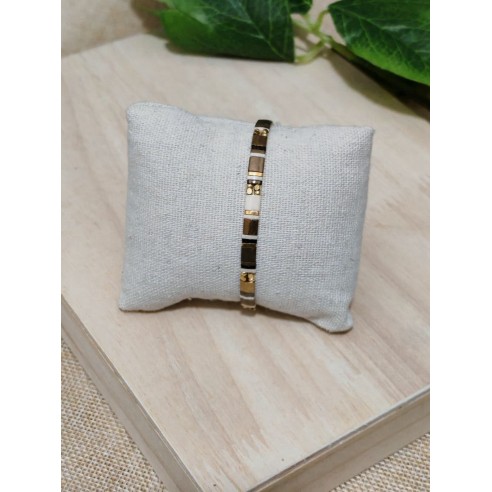 Bracelet élastique perles japonaises MIYUKI BR070
