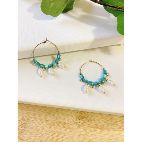 Boucles d'oreilles acier inoxydable E170