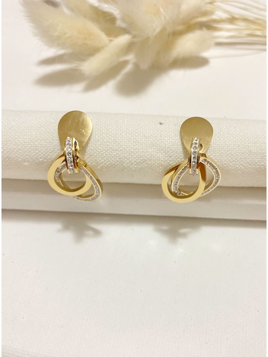 Boucles d'oreilles acier inoxydable E180