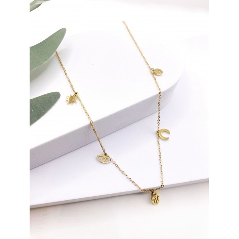 Collier acier inoxydable femme N069
