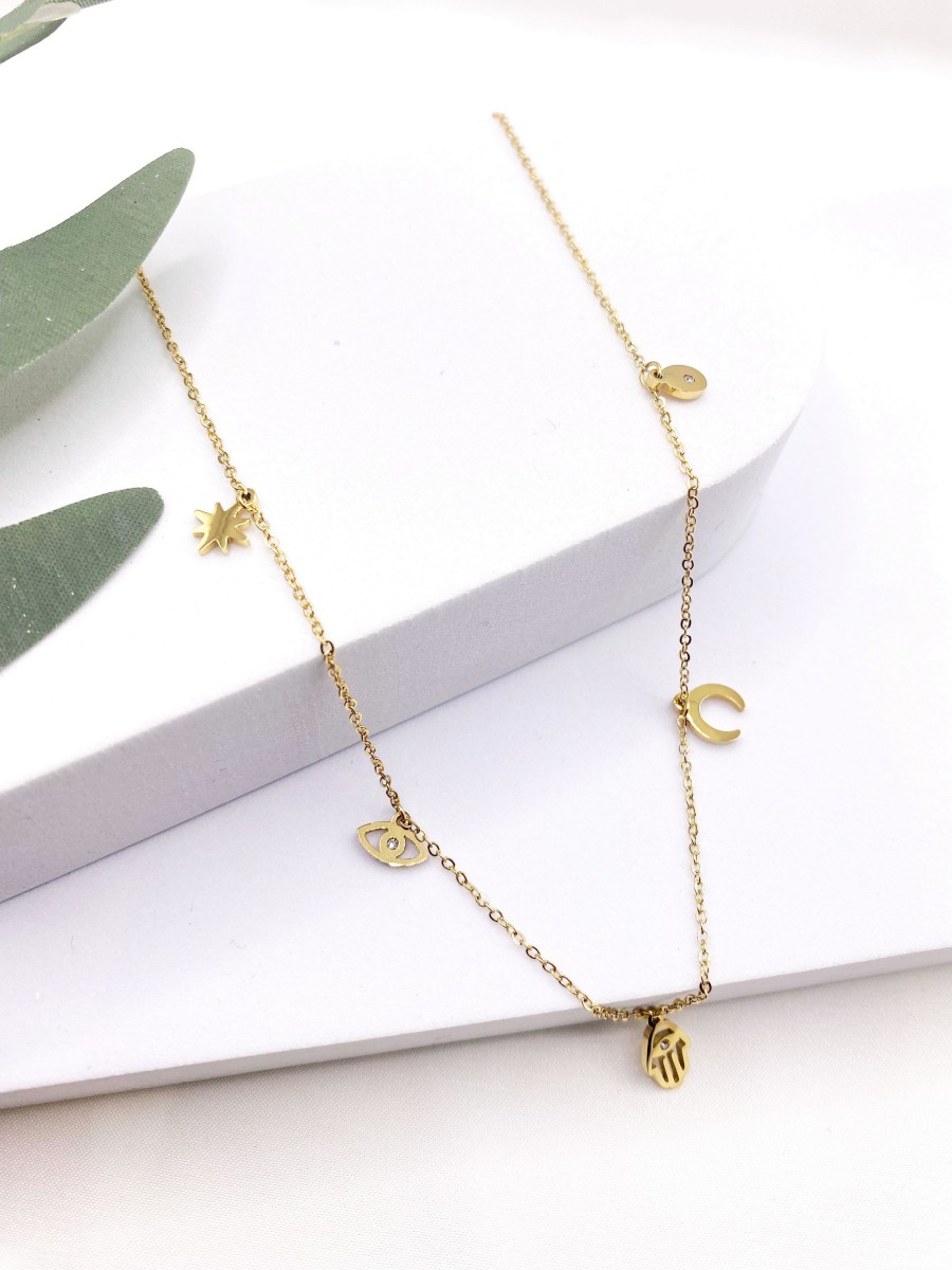 Collier acier inoxydable femme N069