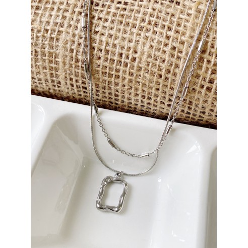 Collier acier inoxydable femme N076