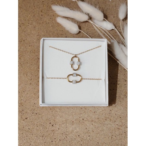 Coffret bijoux en acier inoxydable C045