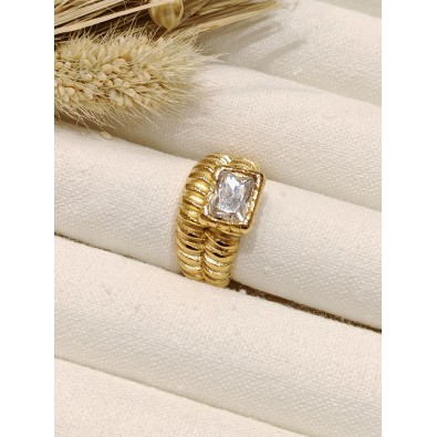 Bague en acier inoxydable R077