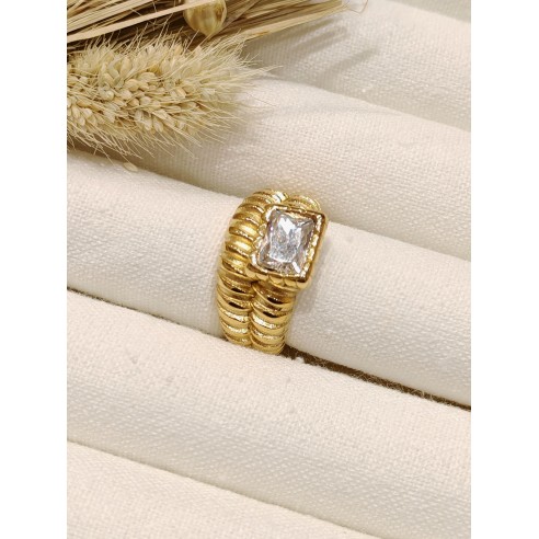 Bague en acier inoxydable R077