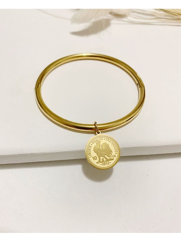 Bracelet jonc acier inoxydable J006