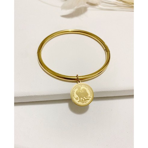 Bracelet jonc acier inoxydable J006
