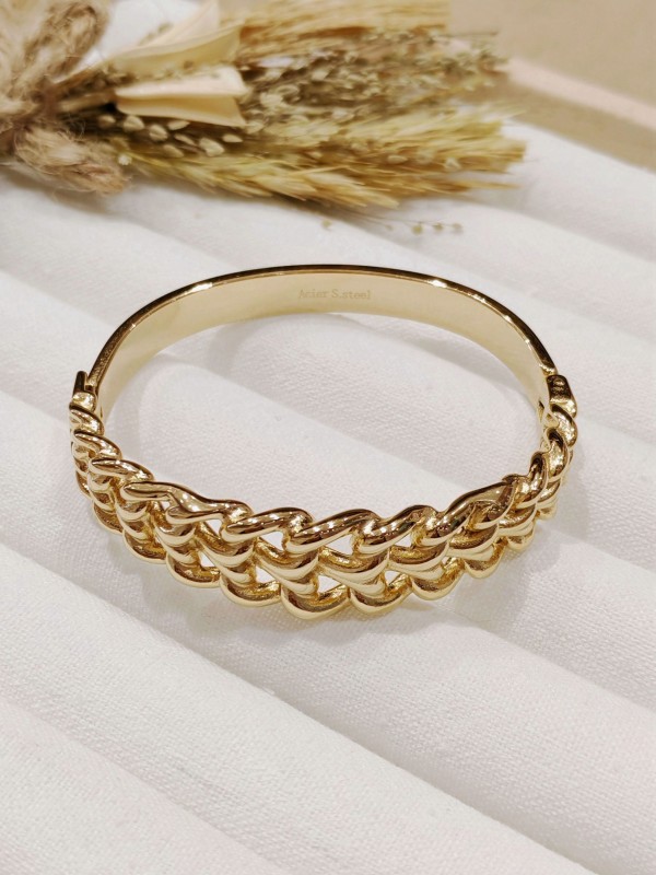 Bracelet jonc acier inoxydable J017