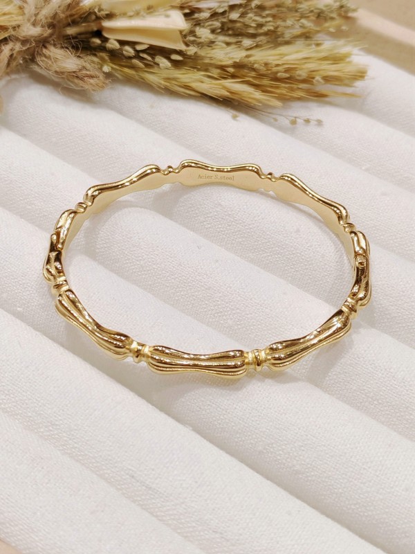 Bracelet jonc acier inoxydable J021