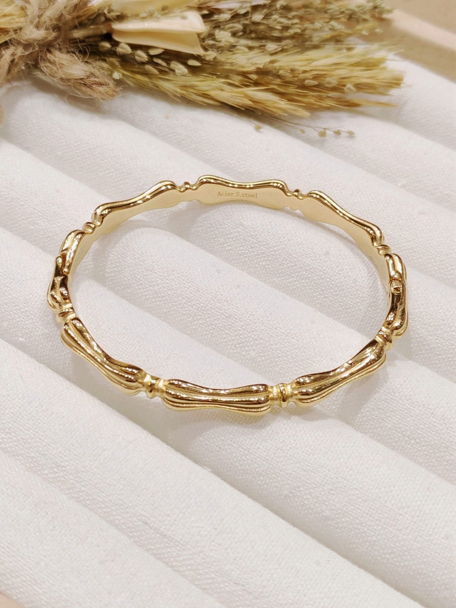 Bracelet jonc acier inoxydable J021
