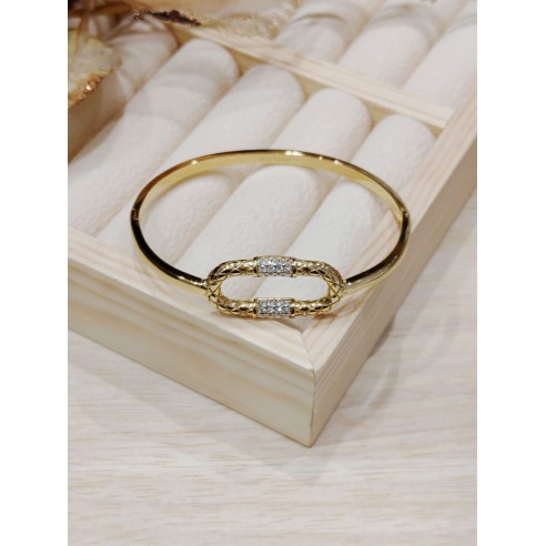 Bracelet jonc acier inoxydable J044