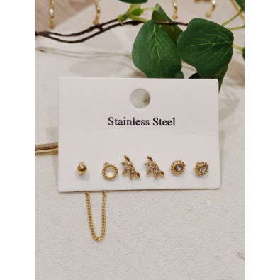 Lot de 3 boucles d'oreilles...