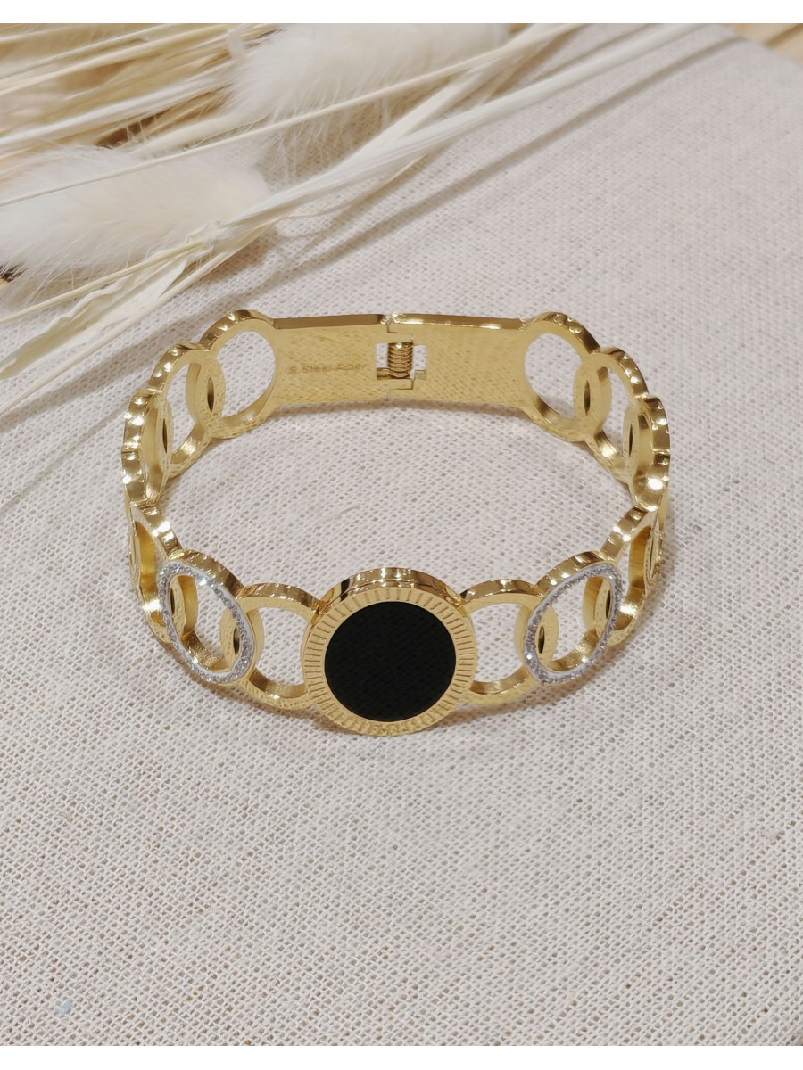 Bracelet jonc acier inoxydable J058