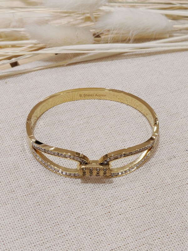 Bracelet jonc acier inoxydable J066