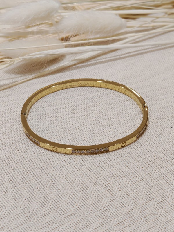 Bracelet jonc acier inoxydable J073