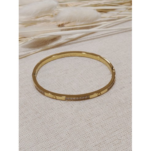 Bracelet jonc acier inoxydable J073