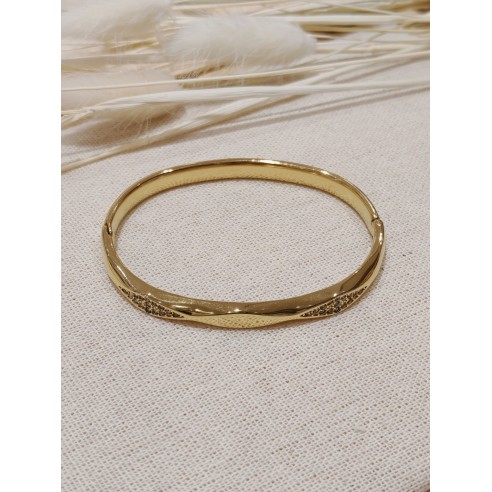 Bracelet jonc acier inoxydable J074