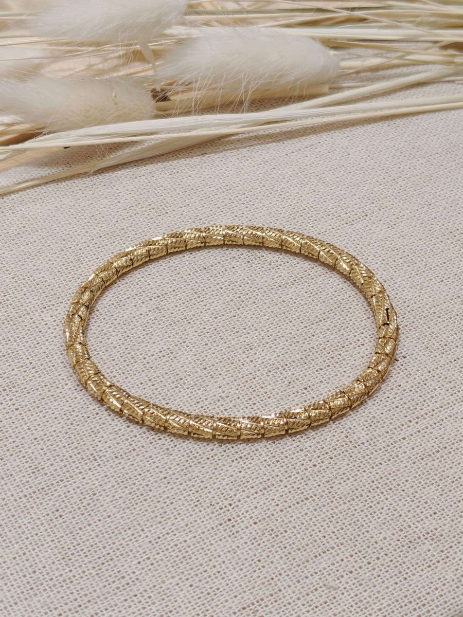 Bracelet jonc acier inoxydable J083