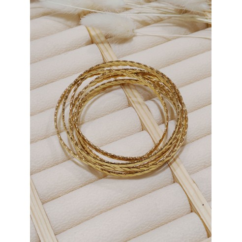 Lot de 7pcs bracelets en acier J095