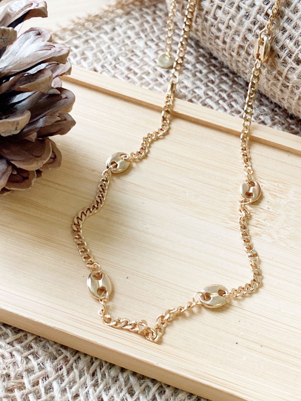 Collier acier inoxydable femme N077